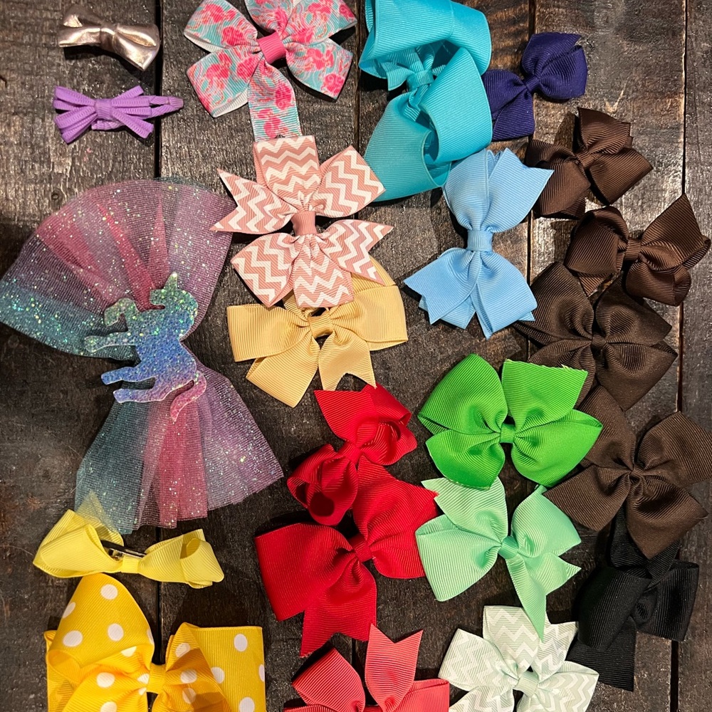 Colorful Kids Hair Bow Set